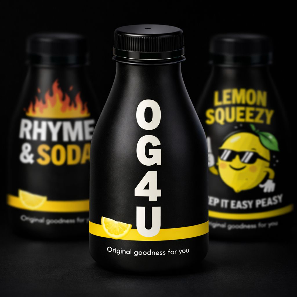 OG4U Bottles — Rhyme & Soda, OG4U Original, Lemon Squeezy
